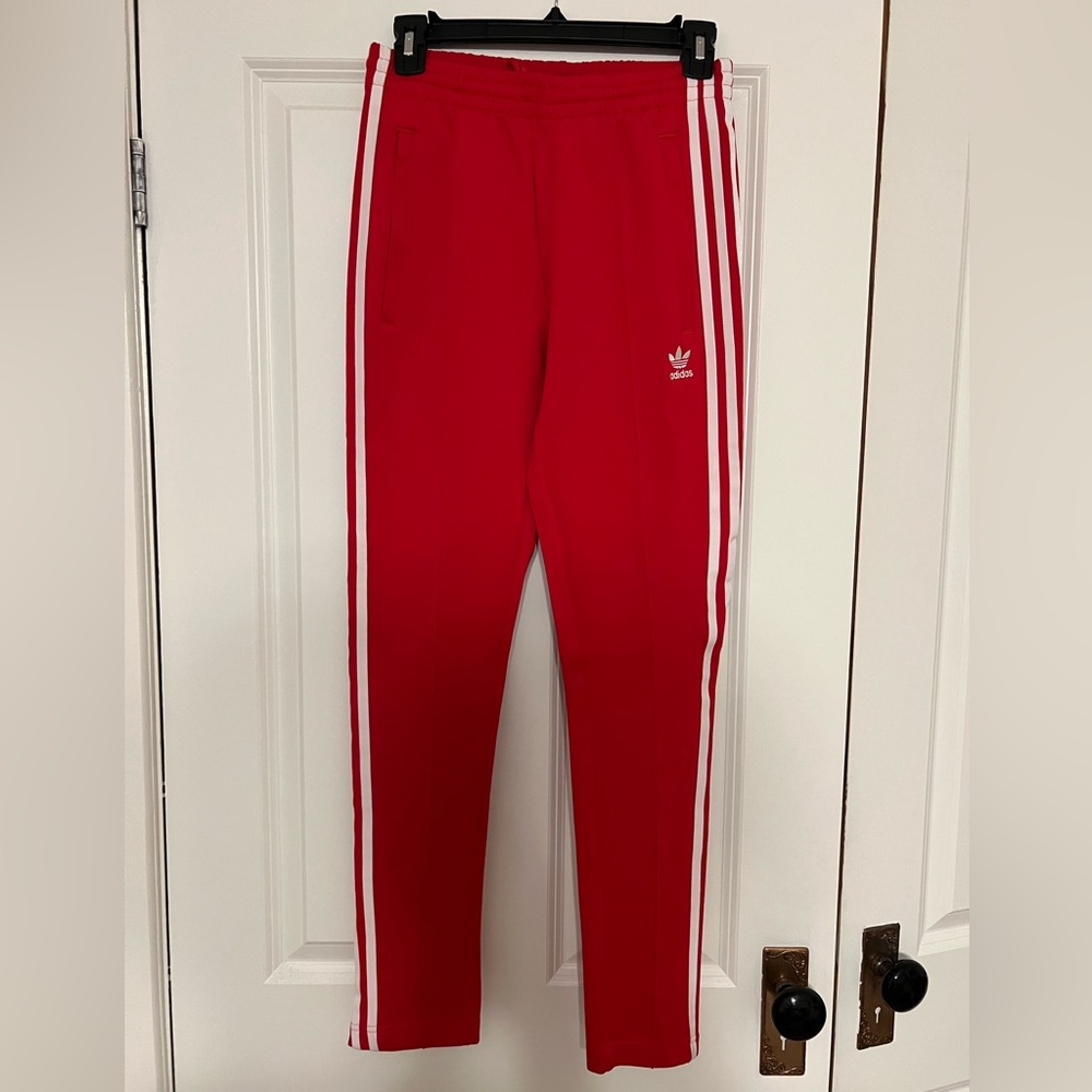Adidas Original 3 Stripe Pant Red XS BNWT